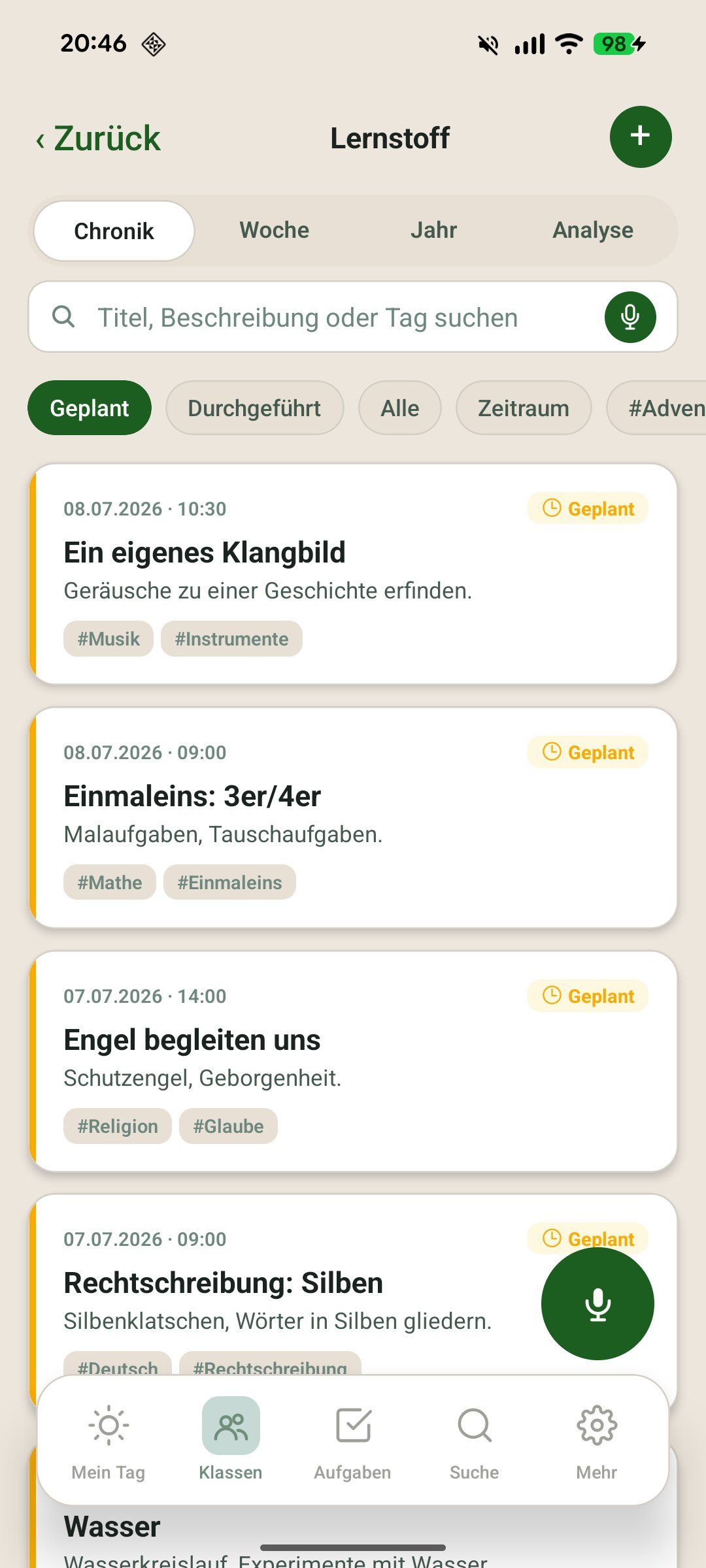 Lernstoff-Übersicht