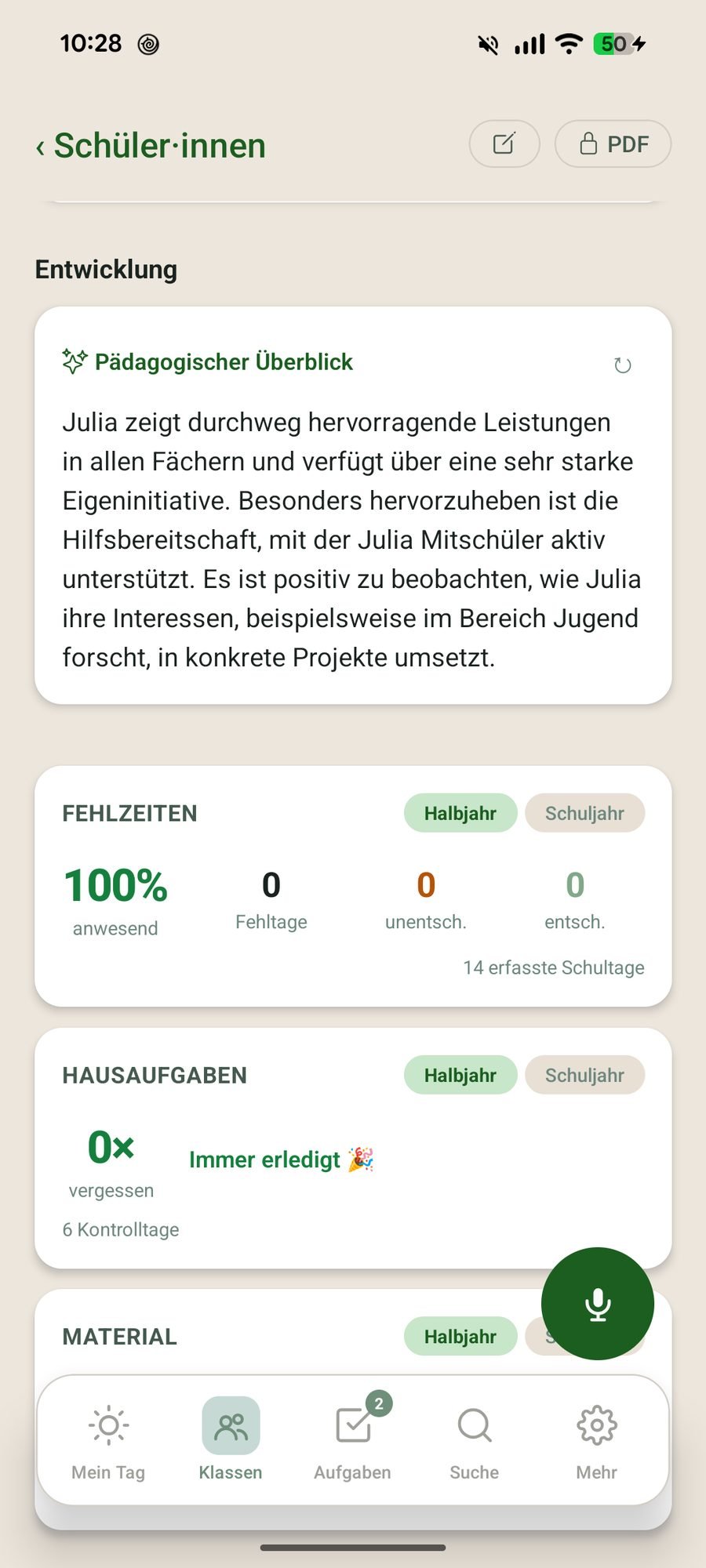 KI-generierter pädagogischer Überblick aus der Dokumentation