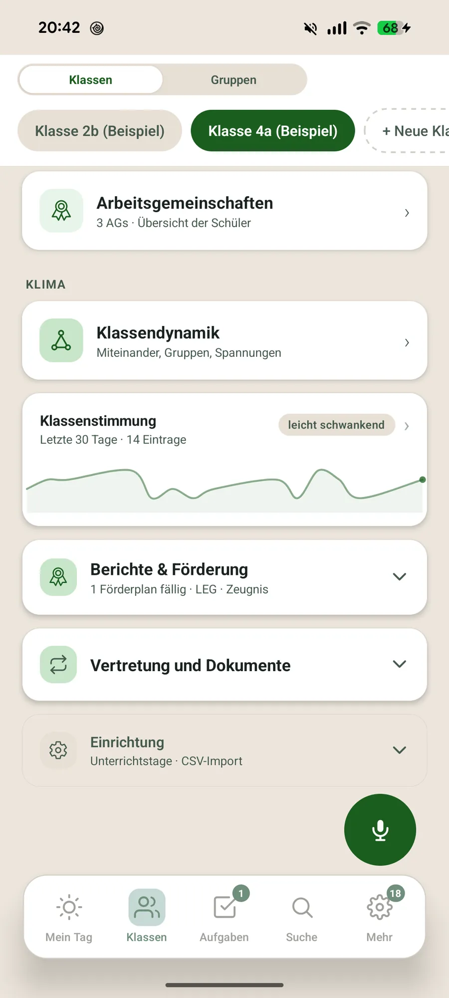 Klassenblick App – Klassenstimmung